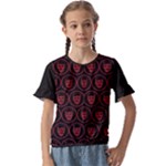 Dark Dominion Print Kids  Cuff Sleeve Scrunch Bottom T-Shirt