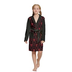 Dark Dominion Print Kids  Long Sleeve Velvet Lounge Robe from ArtsNow.com