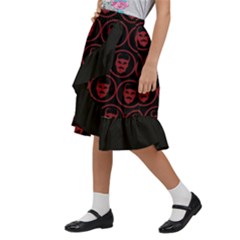 Kids  Ruffle Flared Wrap Midi Skirt 