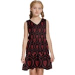 Dark Dominion Print Kids  Sleeveless Tiered Mini Dress