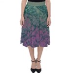 Colorful duotone abstract print Classic Midi Skirt