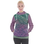 Colorful duotone abstract print Women s Hooded Pullover