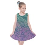 Colorful duotone abstract print Kids  Summer Dress