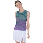 Colorful duotone abstract print Women s Sleeveless Sports Top