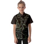 Precision Pursuit: Hunting Motif Camouflage Pattern Kids  Short Sleeve Shirt