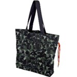 Hunting Motif Camouflage Pattern Print Bk Drawstring Tote Bag