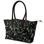 Hunting Motif Camouflage Pattern Print Bk Canvas Shoulder Bag