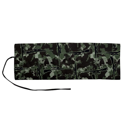 Hunting Motif Camouflage Pattern Print Bk Roll Up Canvas Pencil Holder (M) from ArtsNow.com