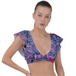 Alien Architecture Ii Plunge Frill Sleeve Bikini Top