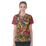 Vivid Cactus Charm Design Pattern Women s Cotton T-Shirt