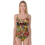 Vivid Cactus Charm Design Pattern Camisole Leotard 