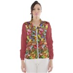 Vivid Cactus Charm Design Pattern Women s Windbreaker