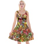 Vivid Cactus Charm Design Pattern Reversible Velvet Sleeveless Dress