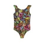 Vivid Cactus Charm Design Pattern Kids  Frill Swimsuit