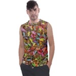 Vivid Cactus Charm Design Pattern Men s Regular Tank Top