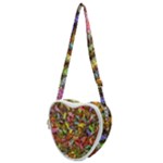 Echinopsis Terscheckii Cactus Motif Random Colored Pattern Heart Shoulder Bag