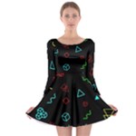 Amoled Long Sleeve Skater Dress