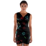 Amoled Wrap Front Bodycon Dress