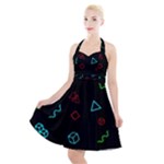 Amoled Halter Party Swing Dress 