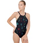 Amoled High Neck One Piece Swimsuit