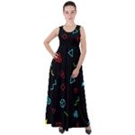 Amoled Empire Waist Velour Maxi Dress