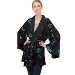 Amoled Long Sleeve Velvet Kimono 