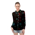 Amoled Long Sleeve Chiffon Shirt