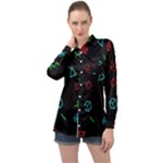 Amoled Long Sleeve Satin Shirt