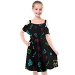 Amoled Kids  Cut Out Shoulders Chiffon Dress