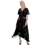 Amoled Cross Front Sharkbite Hem Maxi Dress