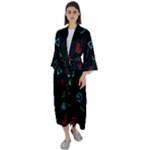 Amoled Maxi Satin Kimono