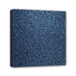 Blue Denim Fabric Mini Canvas 6  x 6  (Stretched)