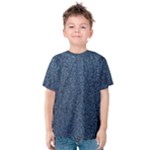 Blue Denim Fabric Kids  Cotton T-Shirt