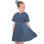 Blue Denim Fabric Kids  Sailor Dress