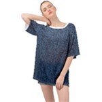 Blue Denim Fabric Oversized Chiffon Top