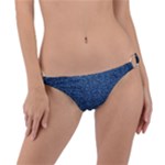 Blue Denim Fabric Ring Detail Bikini Bottoms