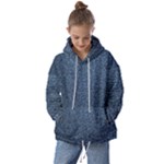 Blue Denim Fabric Kids  Oversized Hoodie