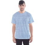 Blue Denim Texture, Macro Men s Sport Mesh T-Shirt