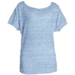 Blue Denim Texture, Macro Women s Oversized T-Shirt