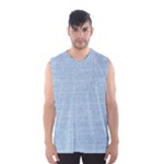 Blue Denim Texture, Macro Men s Basketball Tank Top