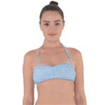 Blue Denim Texture, Macro Tie Back Bikini Top