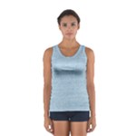 Blue Denim Texture, Macro Sport Tank Top 