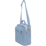 Blue Denim Texture, Macro Crossbody Day Bag