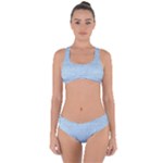 Blue Denim Texture, Macro Criss Cross Bikini Set