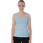 Blue Denim Texture, Macro Velvet Tank Top