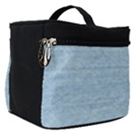 Blue Denim Texture, Macro Make Up Travel Bag (Small)