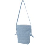 Blue Denim Texture, Macro Folding Shoulder Bag