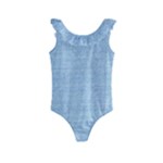 Blue Denim Texture, Macro Kids  Frill Swimsuit