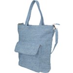 Blue Denim Texture, Macro Shoulder Tote Bag