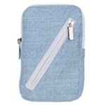 Blue Denim Texture, Macro Belt Pouch Bag (Small)